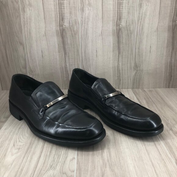 Hugo Boss Loafers Mens 11 Black Leather Slip On Shoes main image 9